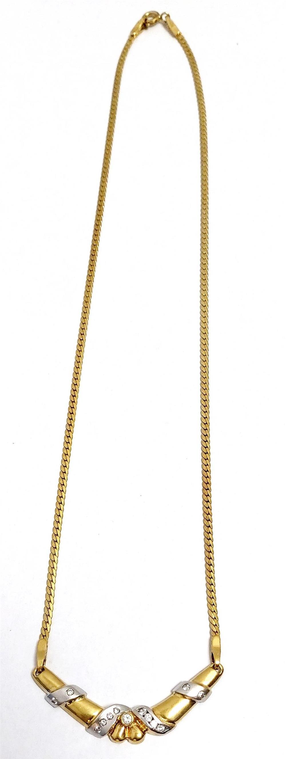 Colier aur 18k cu pietre