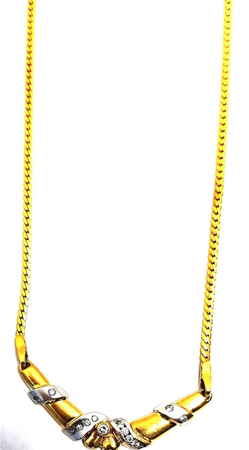 Colier aur 18k cu pietre