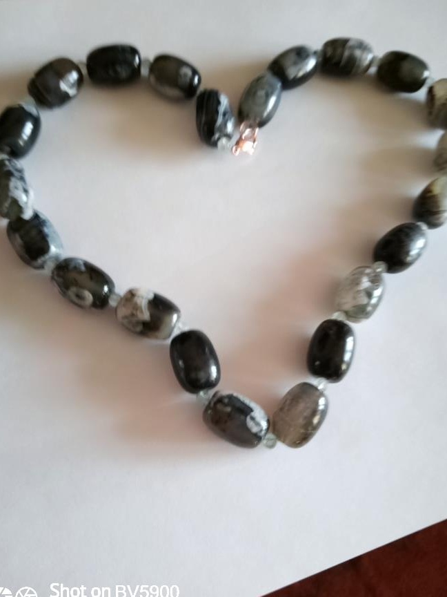 Colier din agate si aquamarine