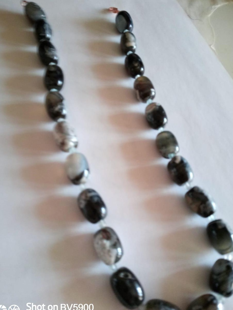 Colier din agate si aquamarine