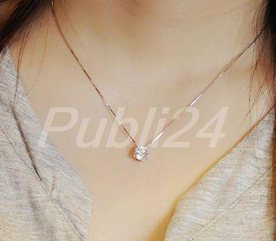 Colier din argint marcat 925, cu piatra zirconia