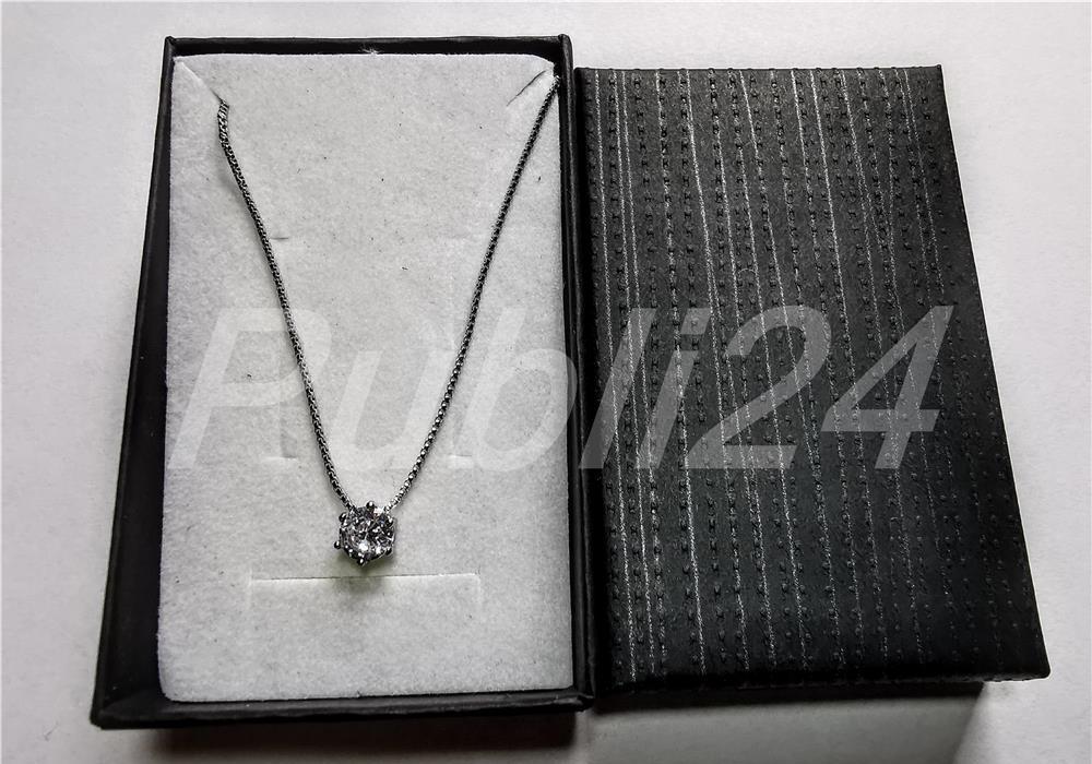 Colier din argint marcat 925, cu piatra zirconia