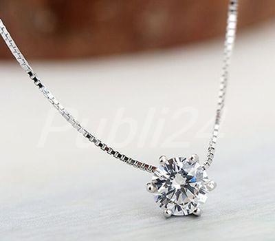 Colier din argint marcat 925, cu piatra zirconia