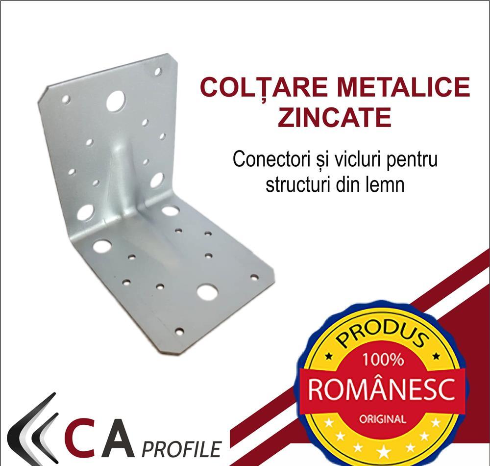 COLTARE METALICE ZINCATE ; VINCLU IMBINARE RANFORSAT - 70x70x55x2mm
