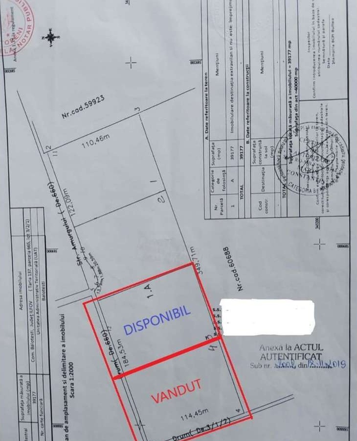 Comision0%-Reprezentare exclusiva-Balotesti,teren constructii-9794mp
