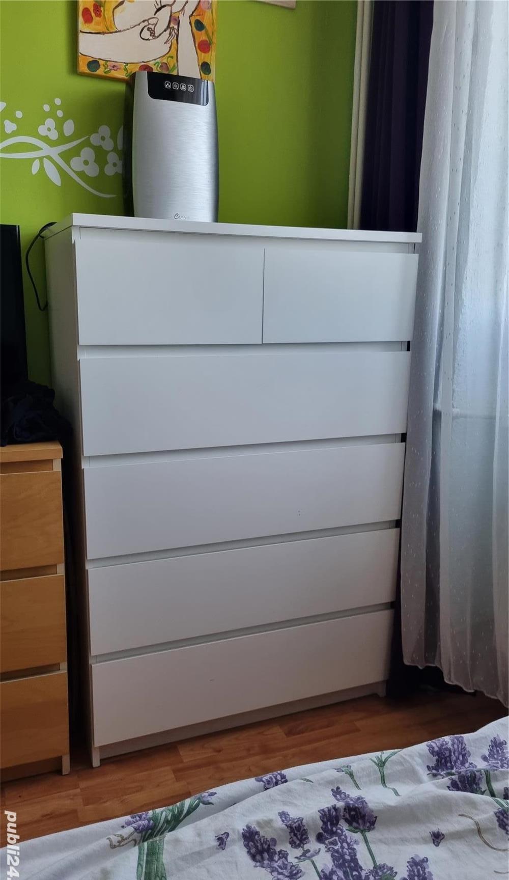 Comoda alba cu 6 sertare Ikea