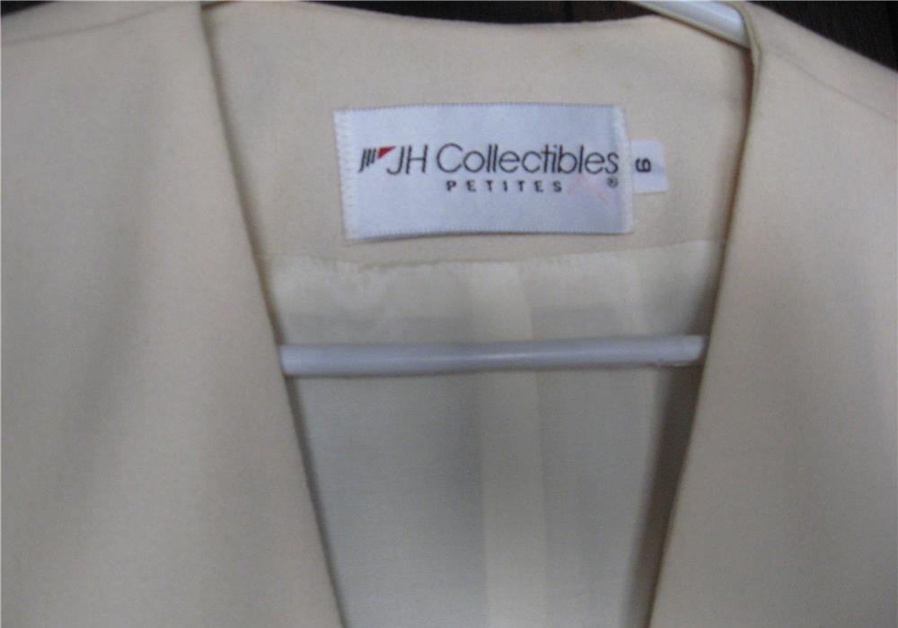 Compleu cu pantalon culoare crem din lana 100%