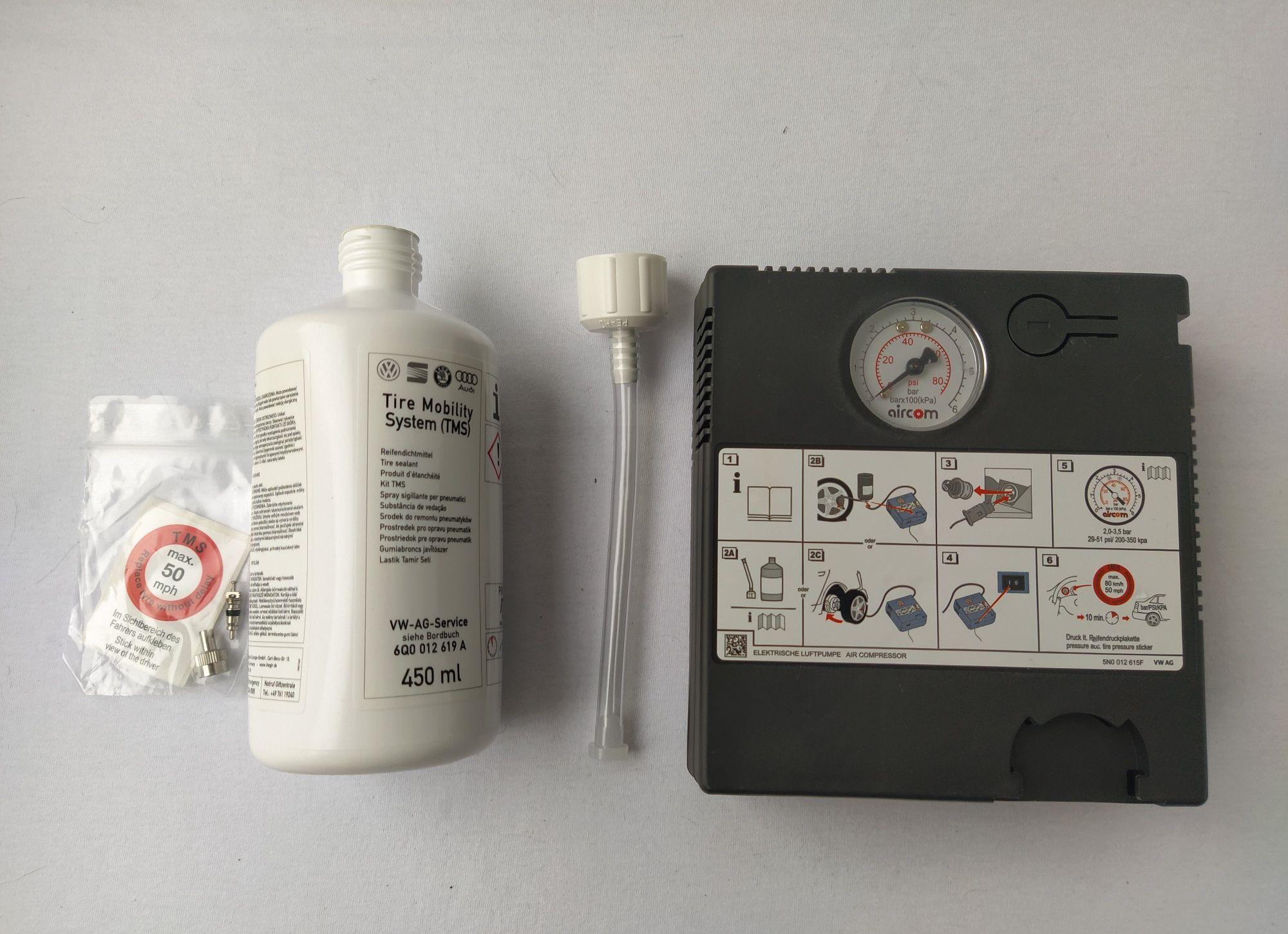 Compresor auto umflat roti+solutie pana originale Skoda Seat Audi Vw