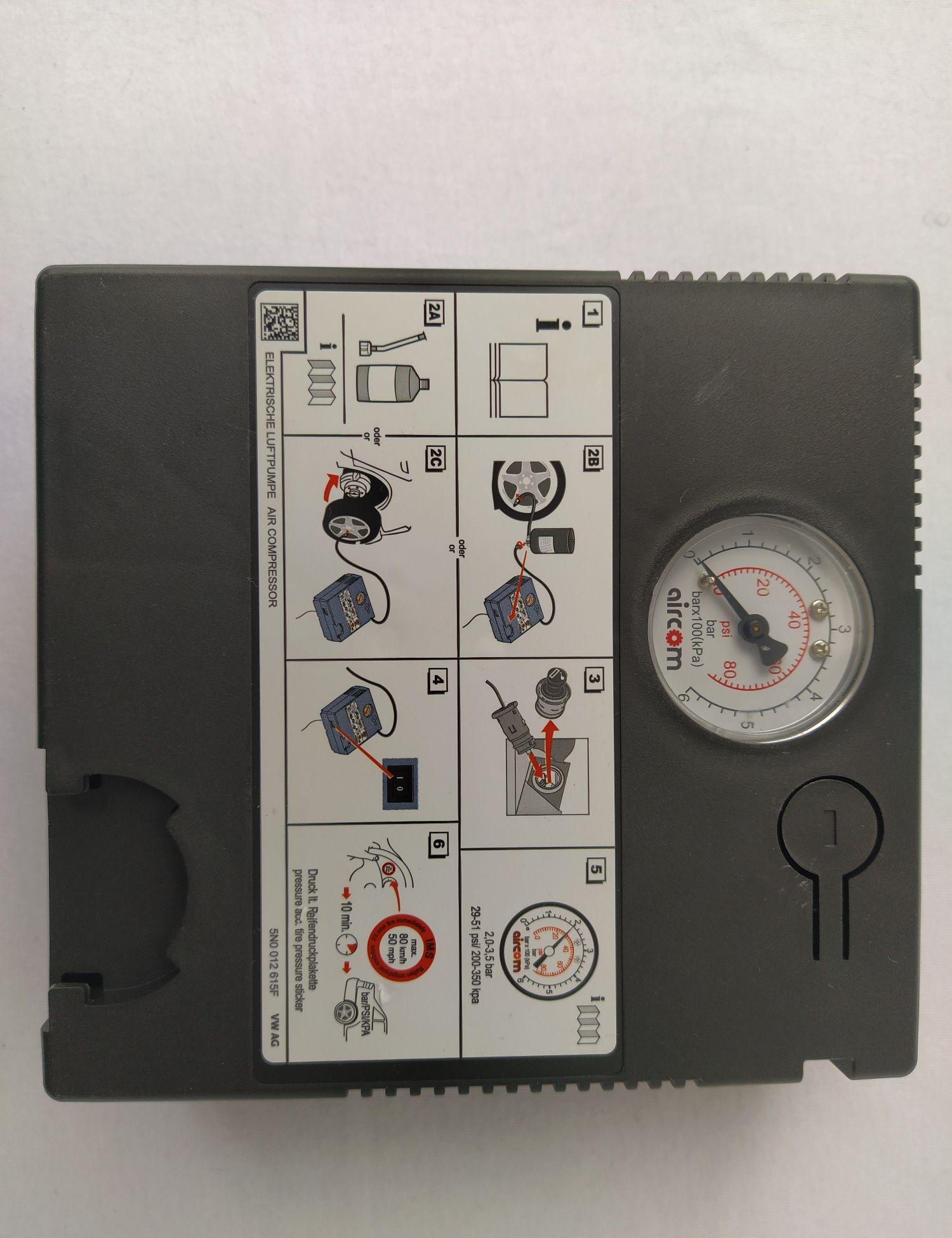 Compresor auto umflat roti+solutie pana originale Skoda Seat Audi Vw