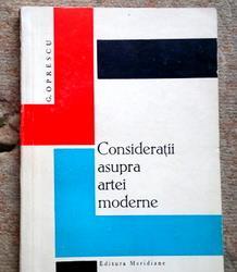 Consideratii asupra artei moderne, George Oprescu, 1966