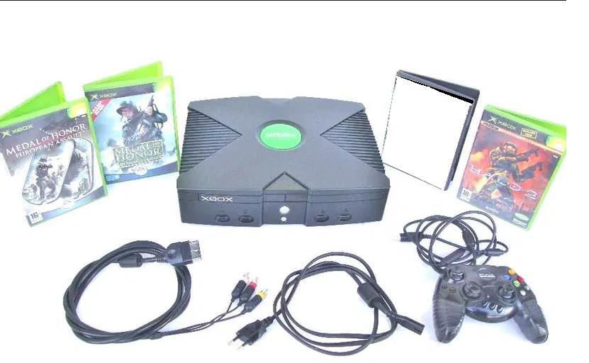 Consola Xbox clasic (primul model) + 5 jocuri