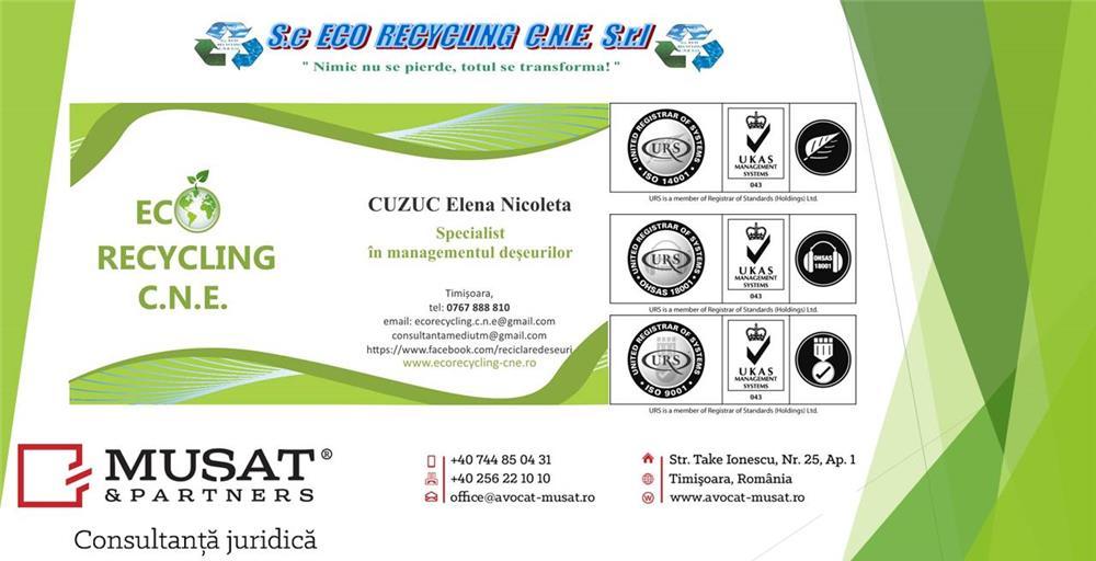 Consultanta de mediu - Reciclare / Valorificare deseuri!