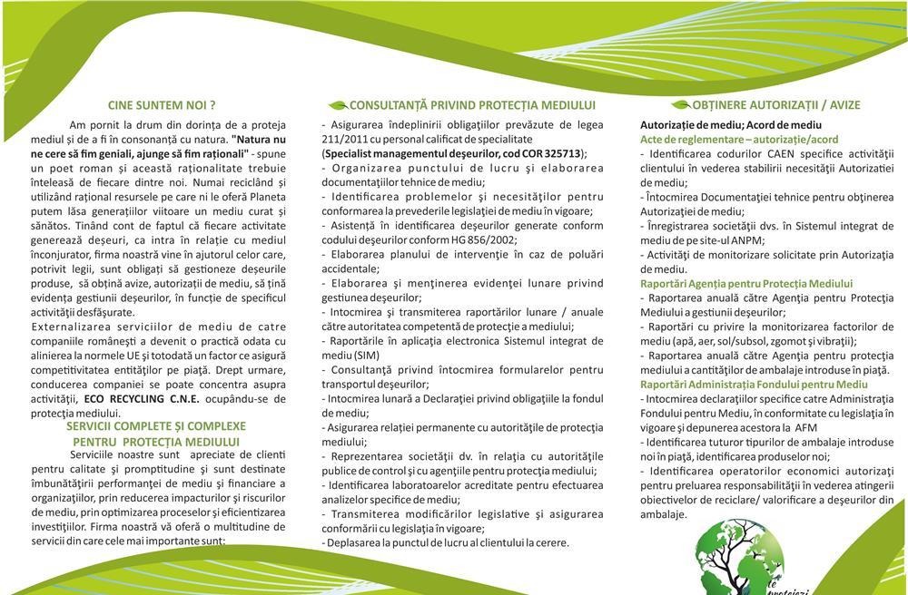 Consultanta de mediu - Reciclare / Valorificare deseuri!