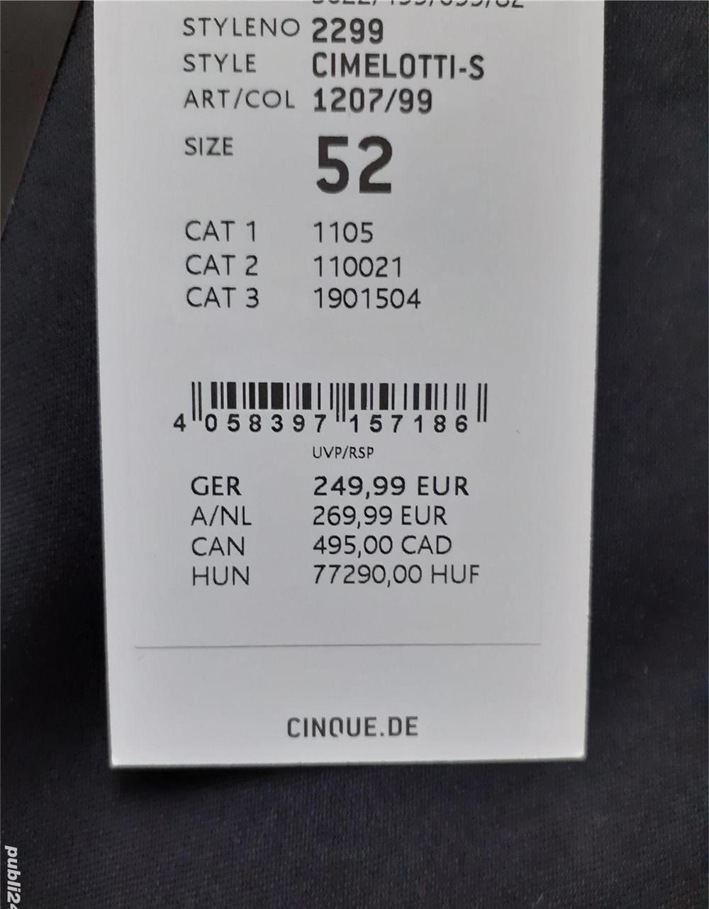 Costum Cinque negru nou