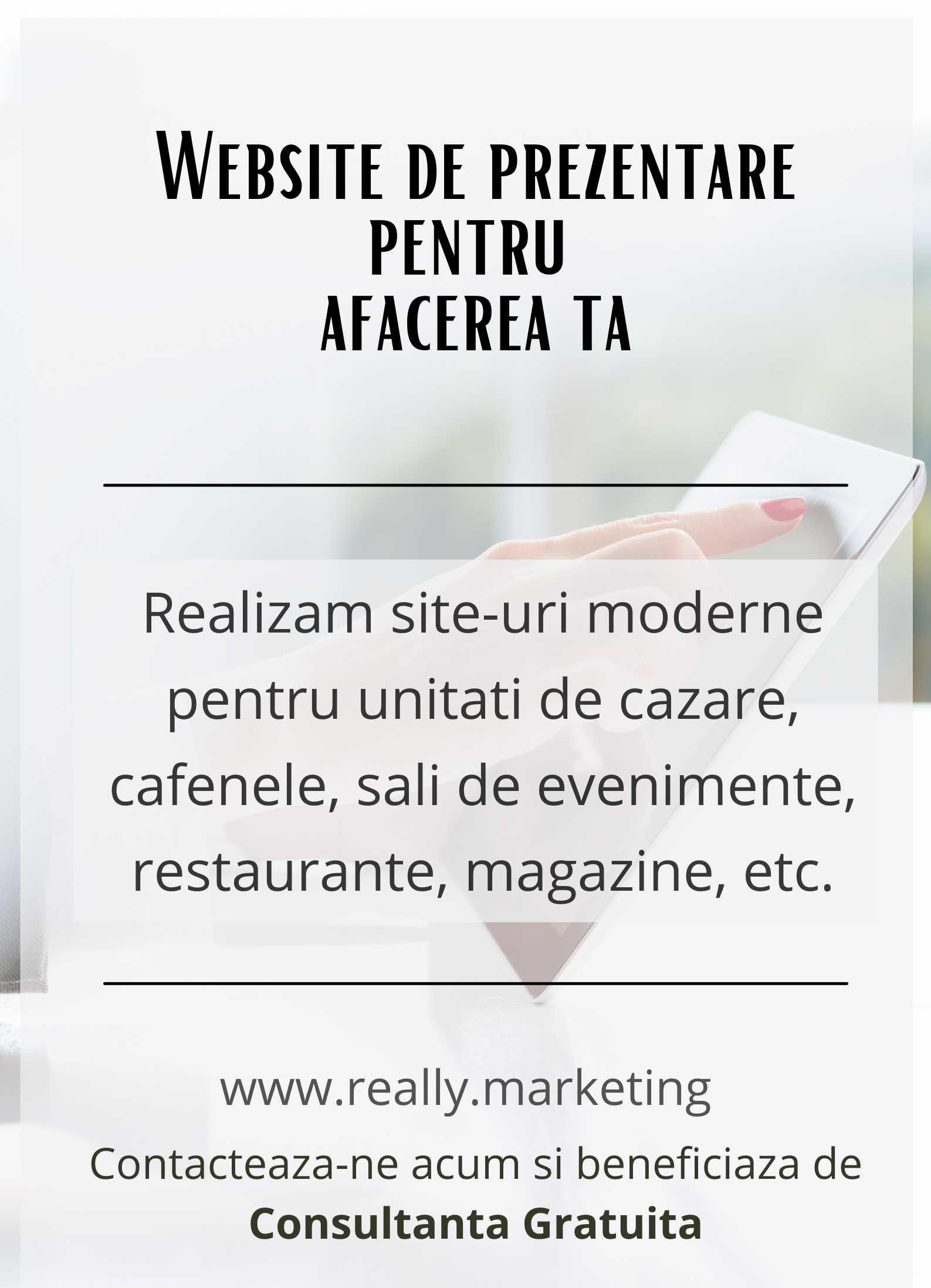 Creare site prezentare, magazin online, promovare, design social media