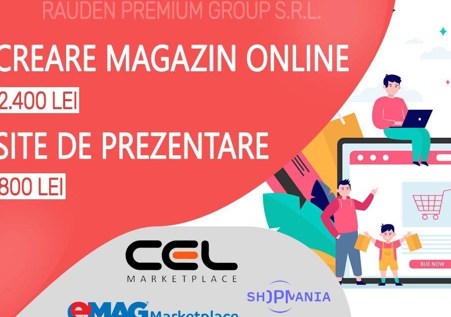 Creare site web - 800 LEI / Creare Magazin Online - 2.400 LEI