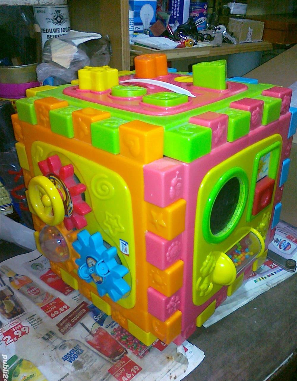 Cub interactiv tip Puzzle cu activitati 6 in 1
