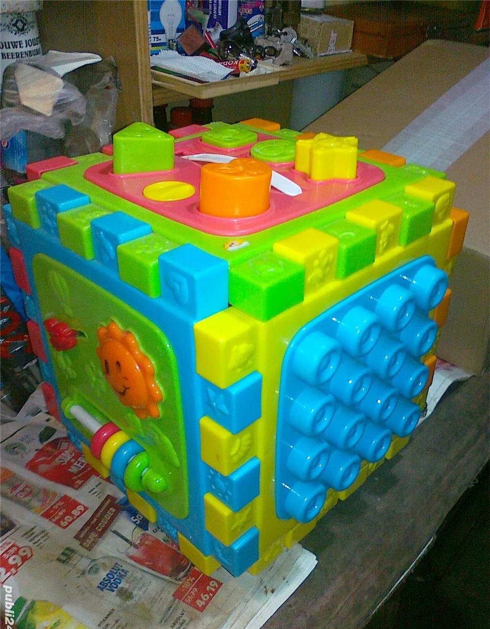 Cub interactiv tip Puzzle cu activitati 6 in 1