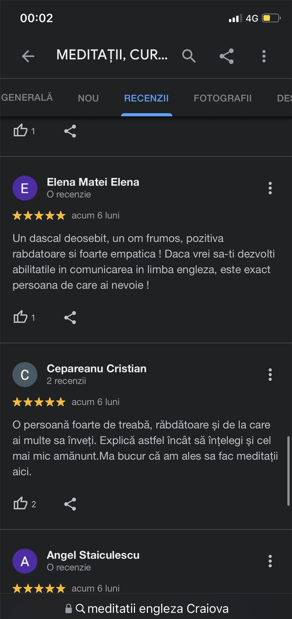 CURSURI PERSONALIZATE ENGLEZA