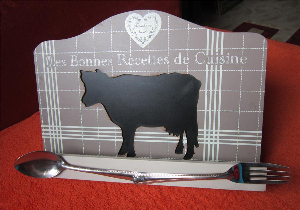 decoratiune vintage suport pt carte retete-Franta '80 -un cadou inedit