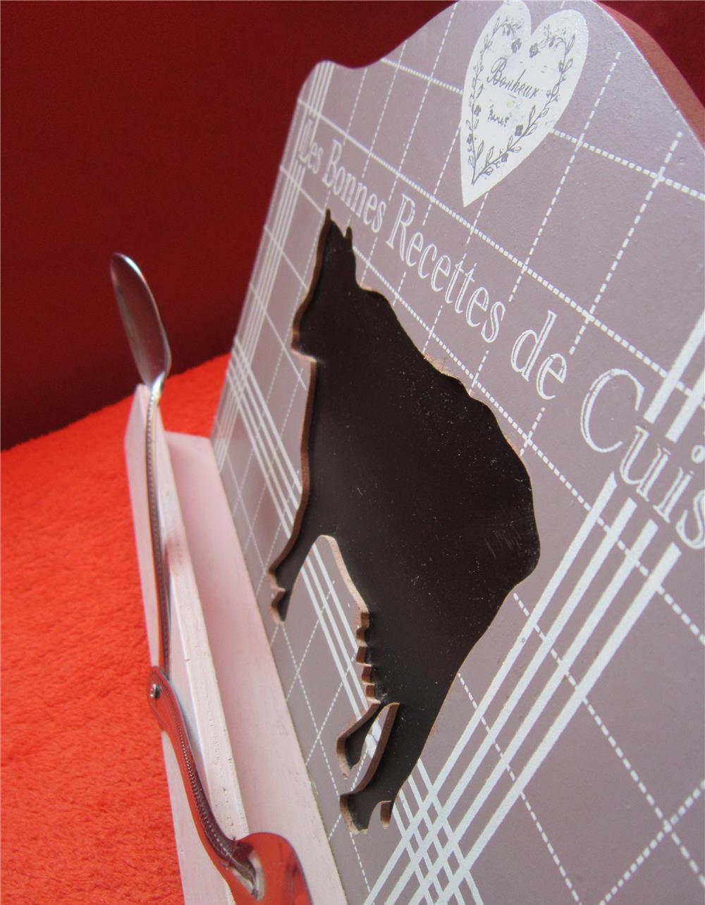 decoratiune vintage suport pt carte retete-Franta '80 -un cadou inedit