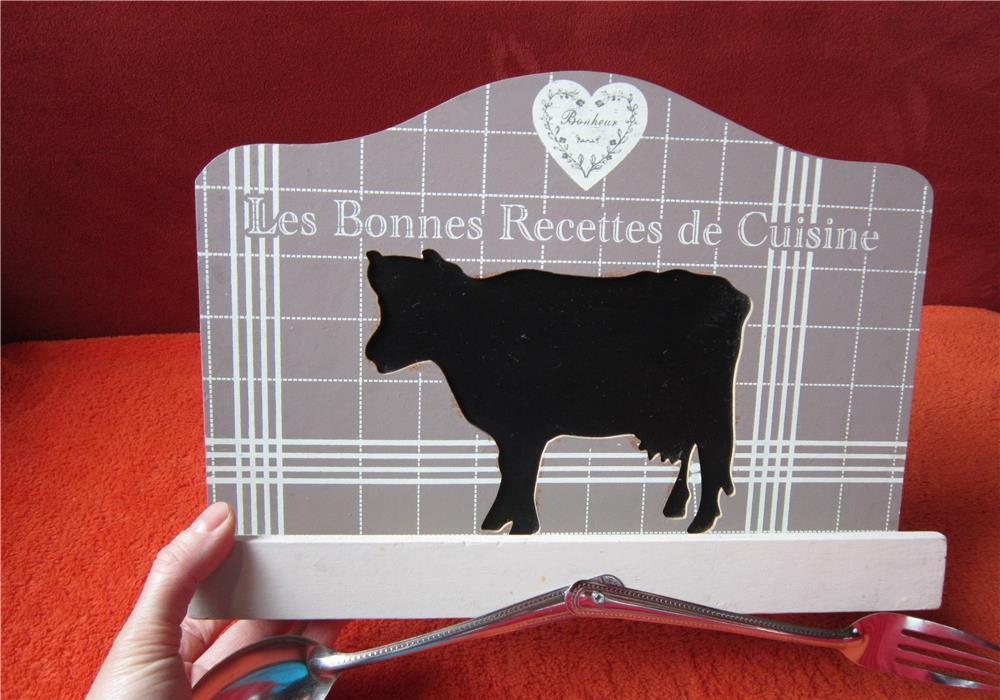 decoratiune vintage suport pt carte retete-Franta '80 -un cadou inedit