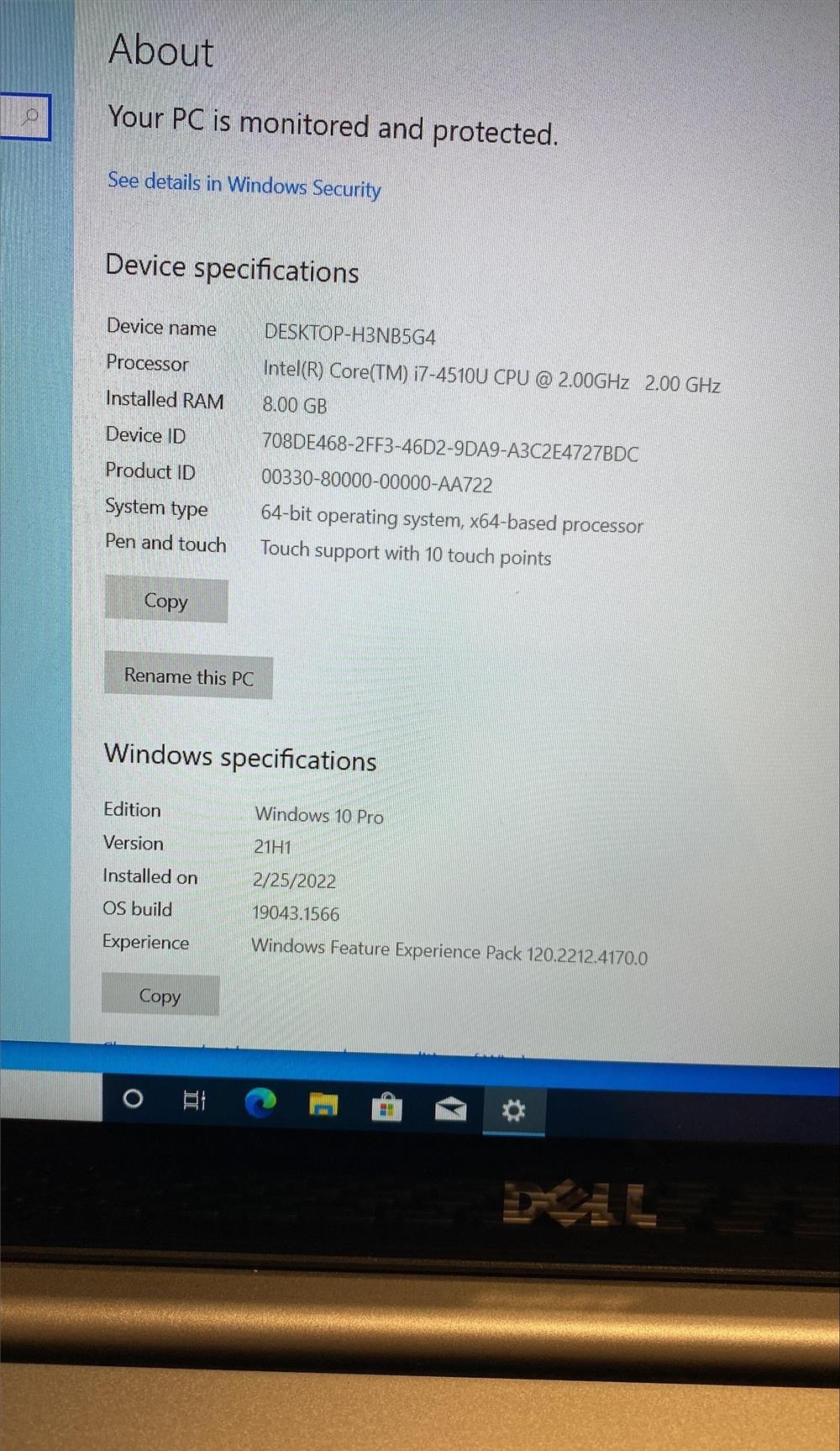 Dell Inspiron 15 7537 i7-4510U 2.0GHz 8GB DDR3 SSD 480GB GT750M 2GB