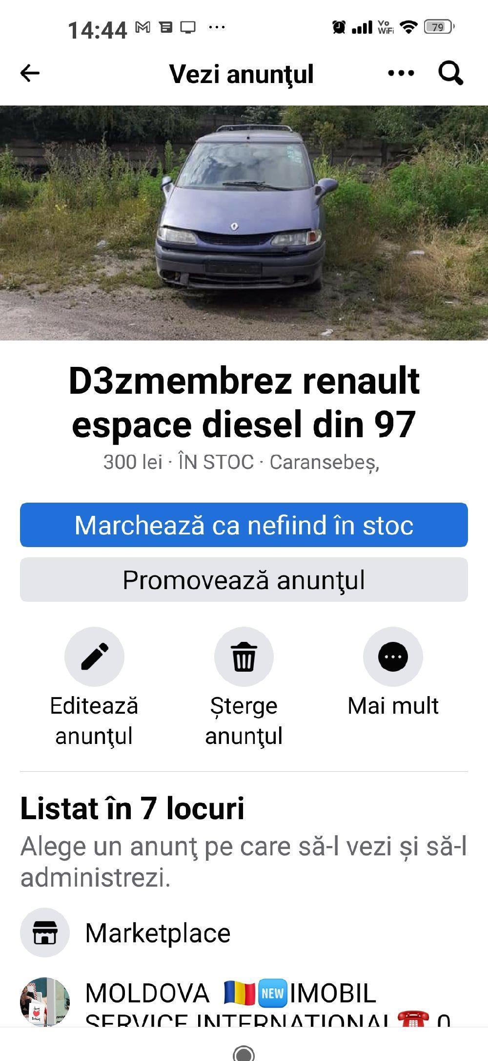 dezmembrez renault espace diesel 2,2 din 97