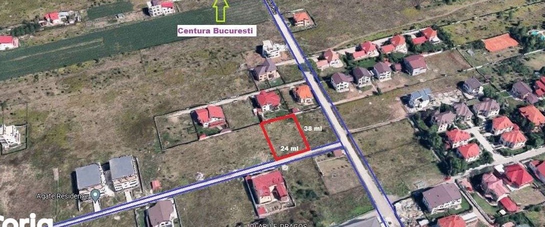 Drumul Muntele Gaina, Teren intravilan construibil 900mp, Straulesti