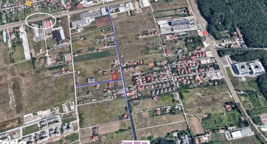 Drumul Muntele Gaina, Teren intravilan construibil 900mp, Straulesti
