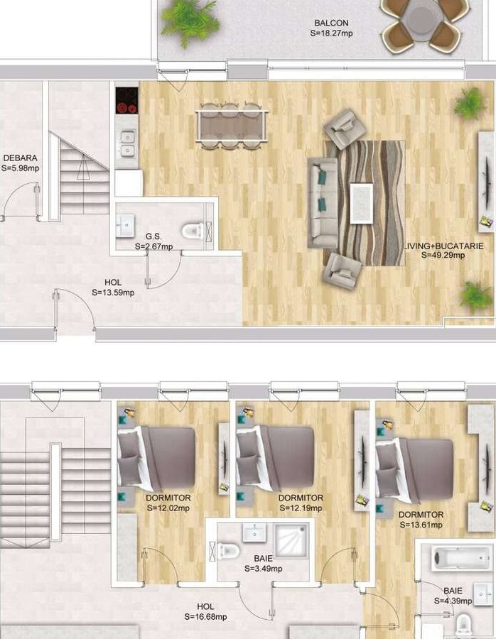 Duplex superb 4 camere I Zona Domenii I Ansamblu rezidential lux