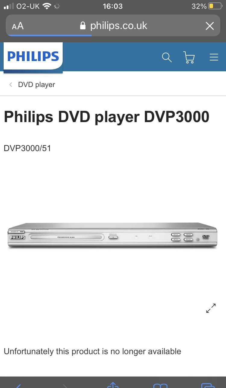 Dvd player Phillips DVP3000