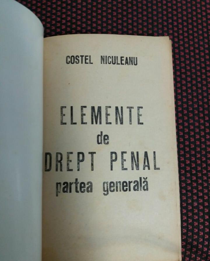 Elemente de drept penal - partea generala - Costel Niculeanu