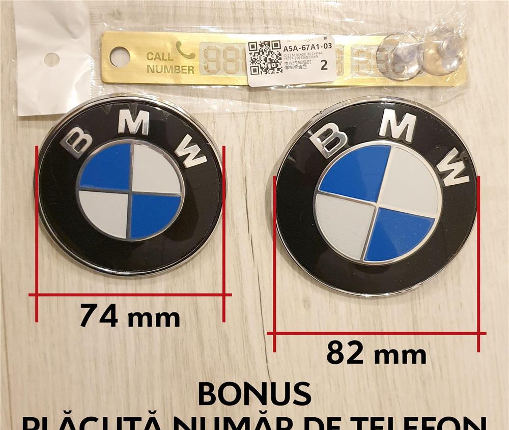Emblema capota 82mm & 74mm si CAPACELE jante 68 mm + BONUS