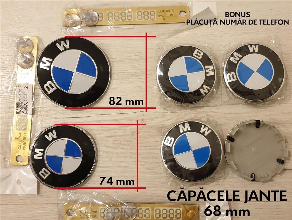 Emblema capota 82mm & 74mm si CAPACELE jante 68 mm + BONUS