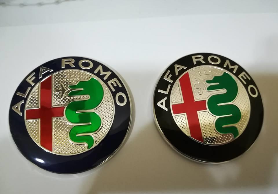 Embleme capotă/portbagaj set Alfa Romeo diametrul de 74 mm