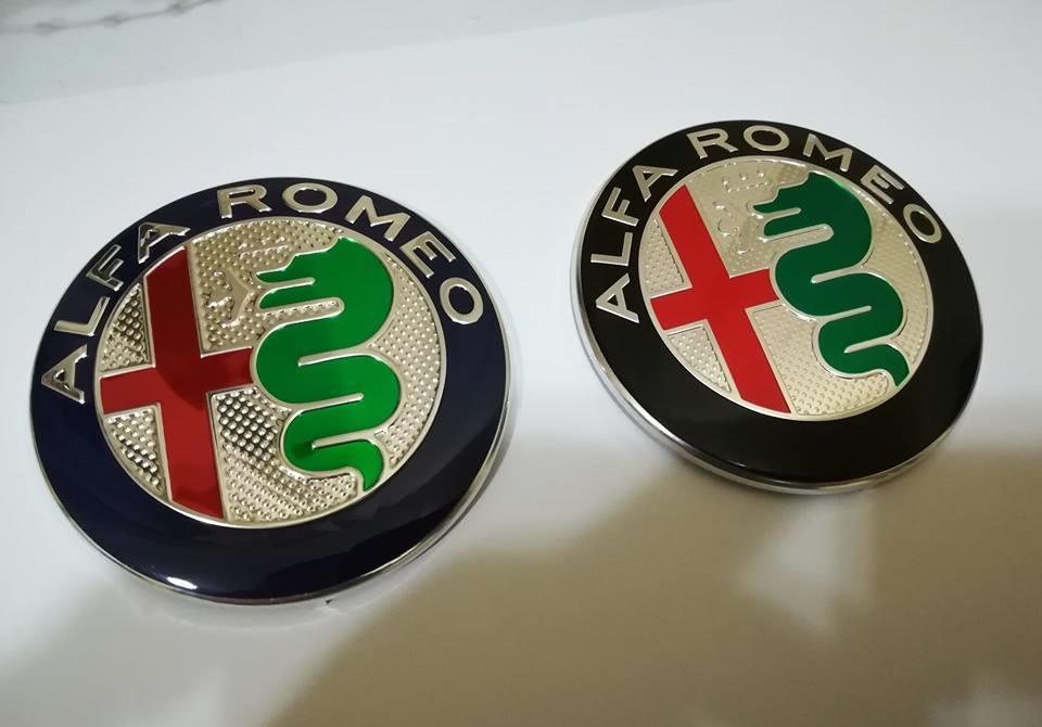 Embleme capotă/portbagaj set Alfa Romeo diametrul de 74 mm