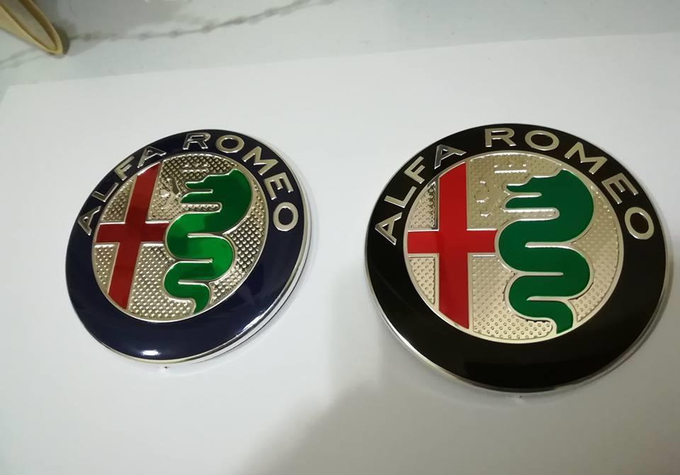 Embleme capotă/portbagaj set Alfa Romeo diametrul de 74 mm