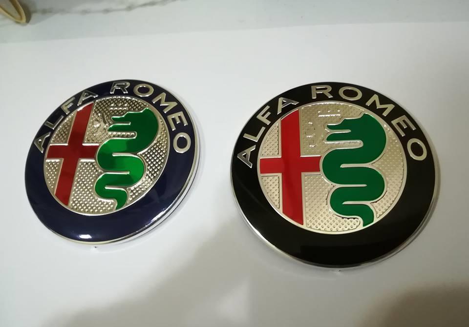 Embleme capotă/portbagaj set Alfa Romeo diametrul de 74 mm
