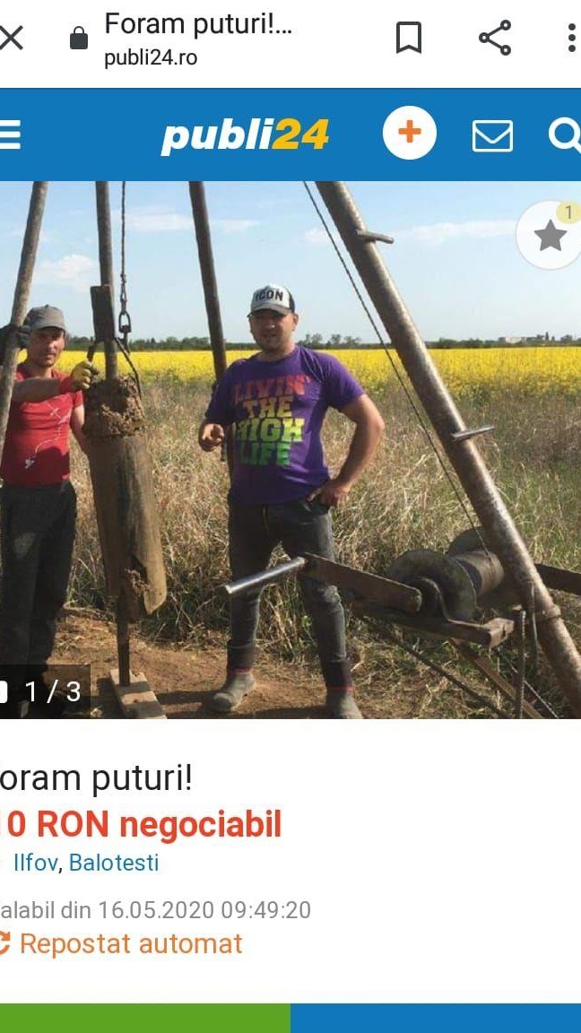 Executam foraje puțuri apa
