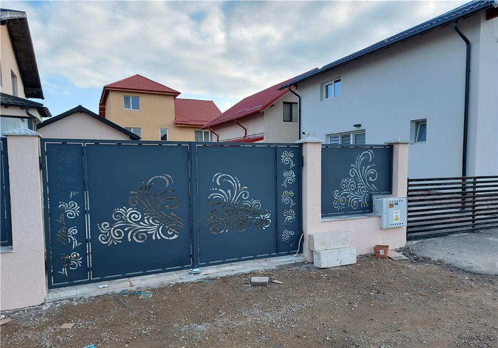 Executam porți garduri balustrade tabla decupata orice model vopsit în câmp electrostatic montaj inc