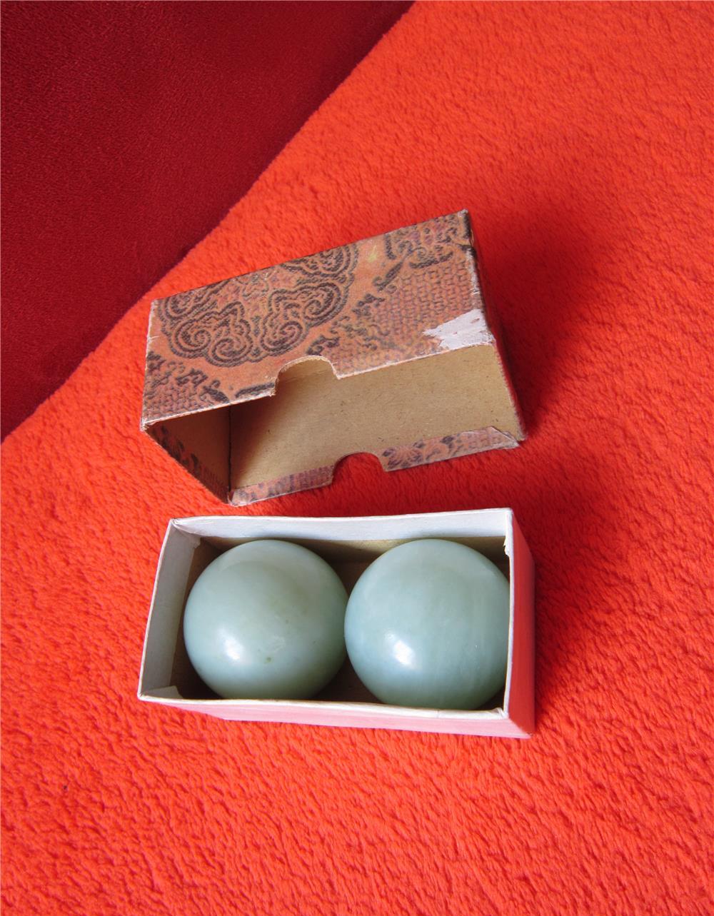 Feng Shui -Bile Vintage din Jad Verde (impecabile)- un cadou inedit