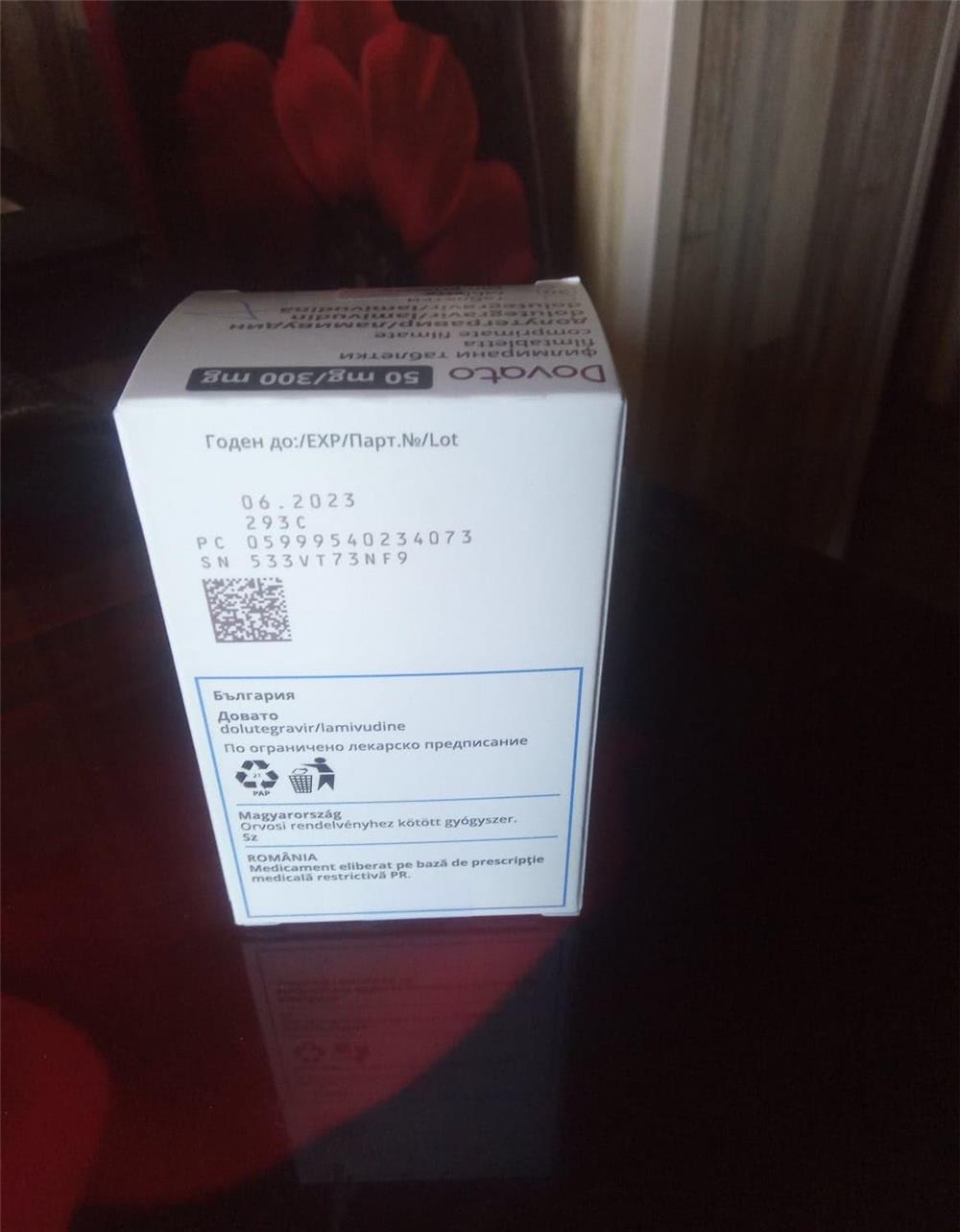 Flacon de DOVATO 50mg/300 mg ,de 30 capsule