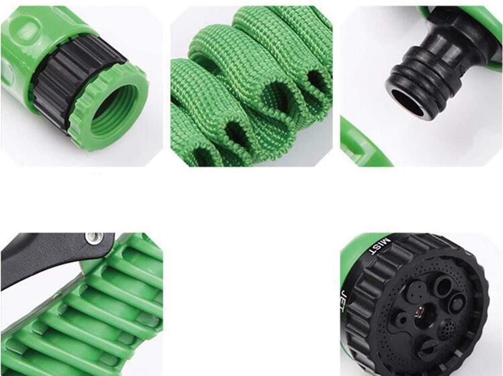 Furtun Extensibil MRG M-479, 60 m, Pistol cu 7 pozitii inclus, Verde C480