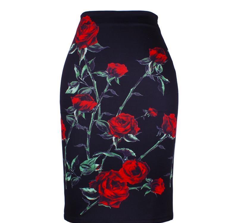 Fuste elegante florale