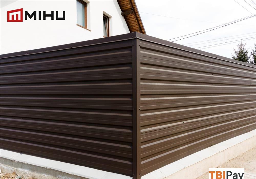 Gard din tabla cutata, model T18 elevatie