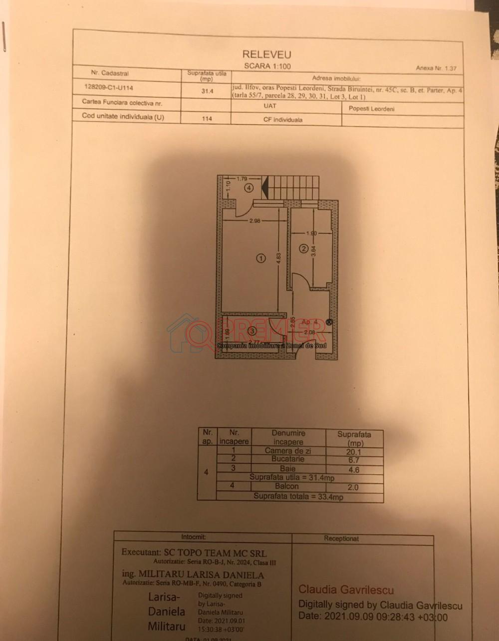 Garsoniera cu curte, Mutare imediata, Bloc nou gata, Metrou Berceni