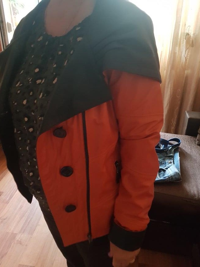 Geaca piele cu gluga