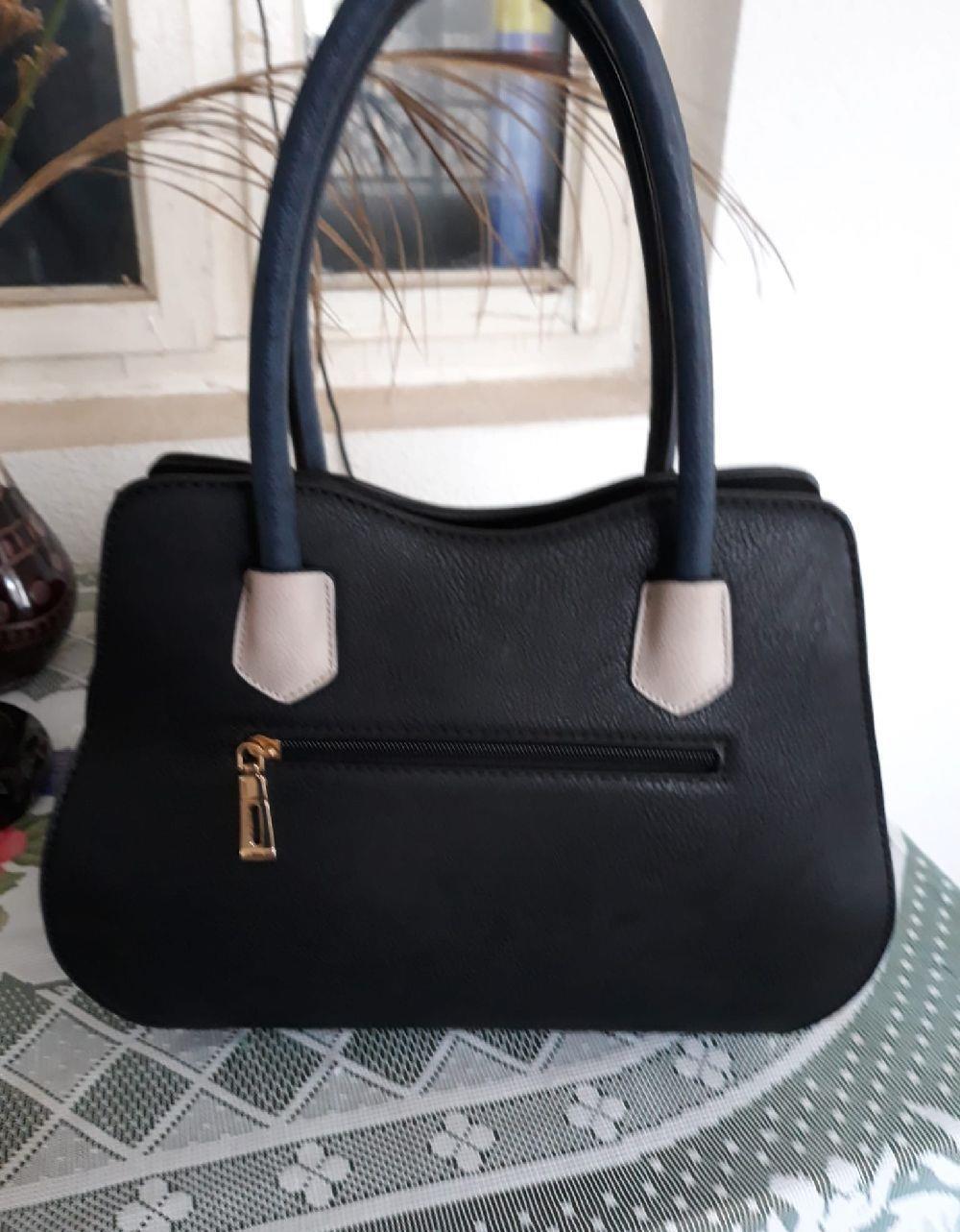 Geanta piele eco roz cu negru