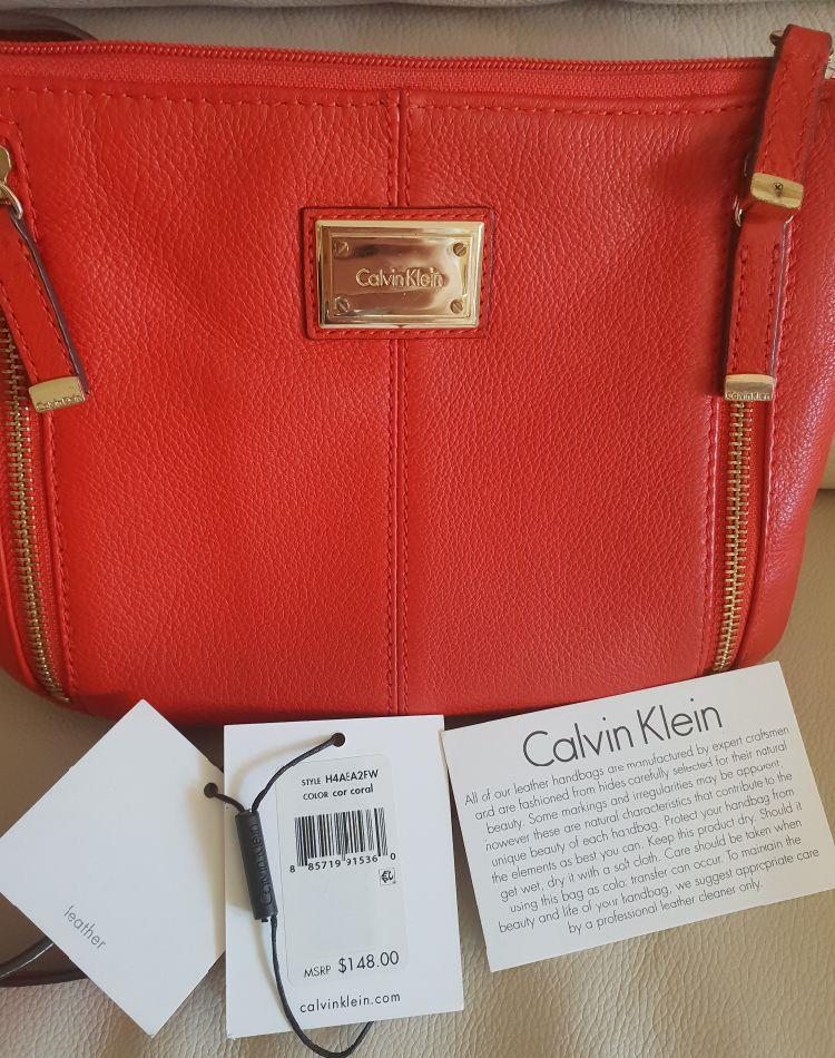Geanta poseta crossbody Calvin Klein originala de piele